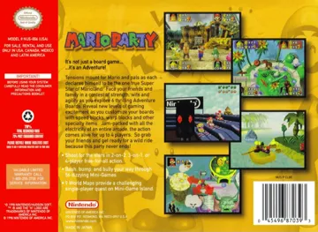 Mario Party (USA) box cover back